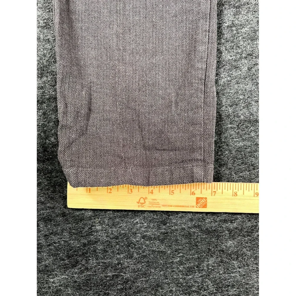 Dockers Chino Pants Mens 36x32‎ Gray Herringbone Slim Fit Stretch Flat Front